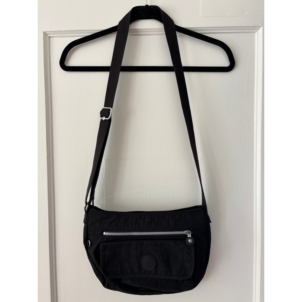 Kipling Black Nylon Crossbody Bag Adjustable Strap Travel Shoulder Bag